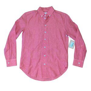 Band of Outsiders Button Down Dress Shirt True Red Size XS Mens Boyfriend Check